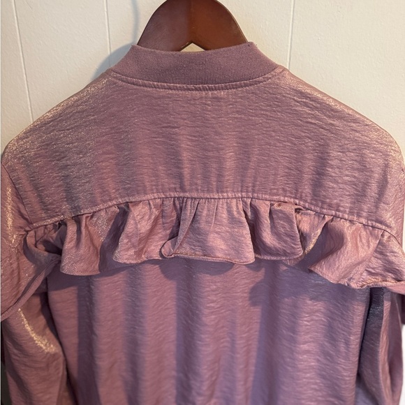 ✨ GUESS Los Angeles Ruffle Sleeve Bomber Jacket ✨ - Picture 10 of 10